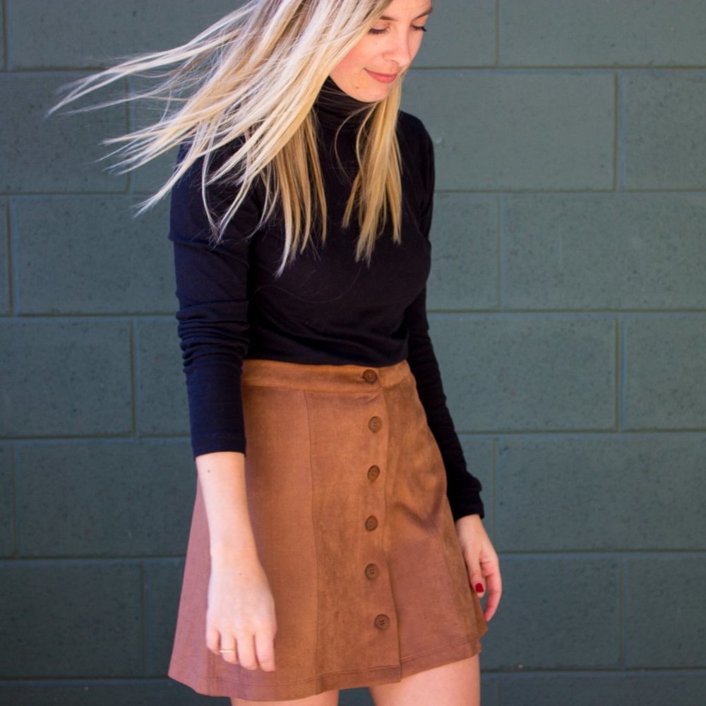 Harlow Faux Suede Skirt
